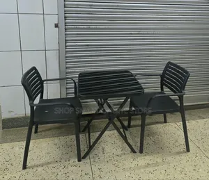 Modern Dining Centre Glass Table and Plastic Chairs