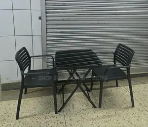 Modern Dining Centre Glass Table and Plastic Chairs