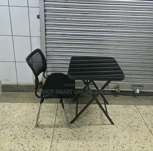 Centre Stand Study Foldable Glass Table and Chair