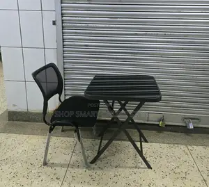 Centre Stand Study Foldable Glass Table and Chair