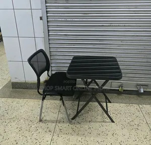 Centre Stand Study Foldable Glass Table and Chair