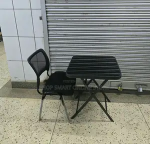 Centre Stand Study Foldable Glass Table and Chair