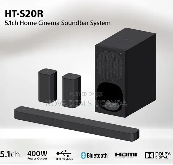 Sony Ht-S20r 400w 5.1ch Home Theatre Cinema Soundbar System