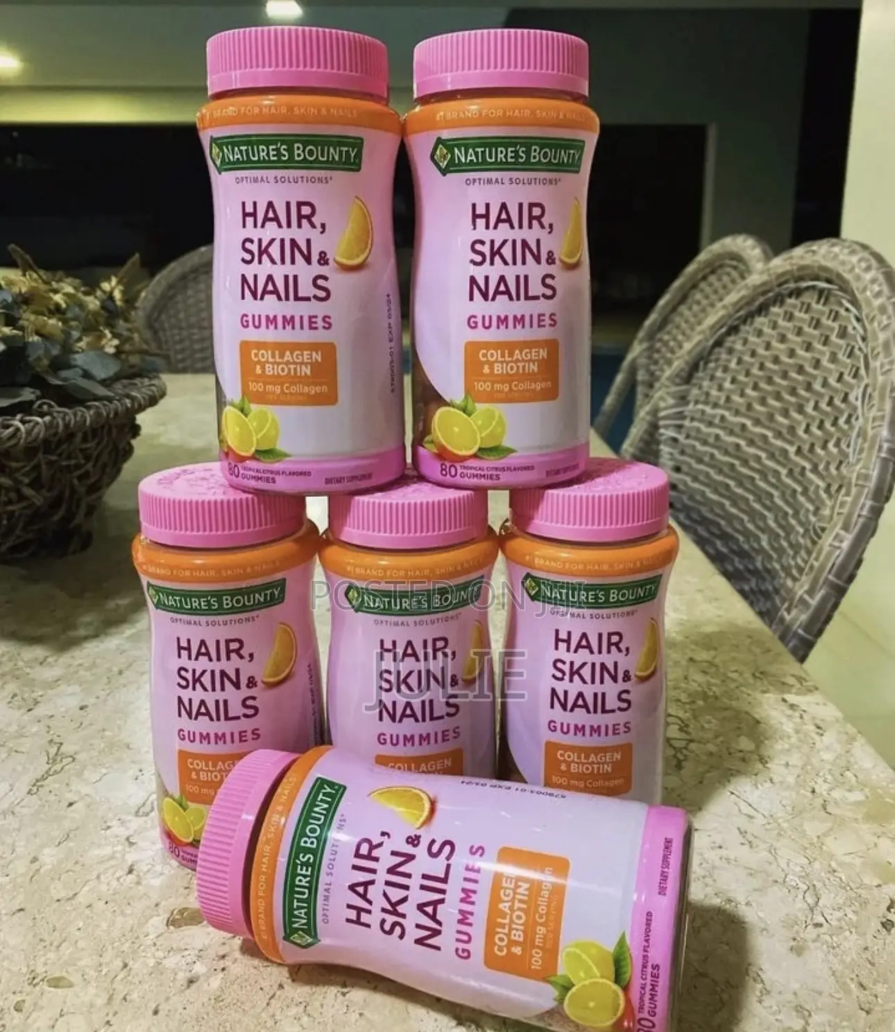 Hair Skin Nails Gummies With Biotin
