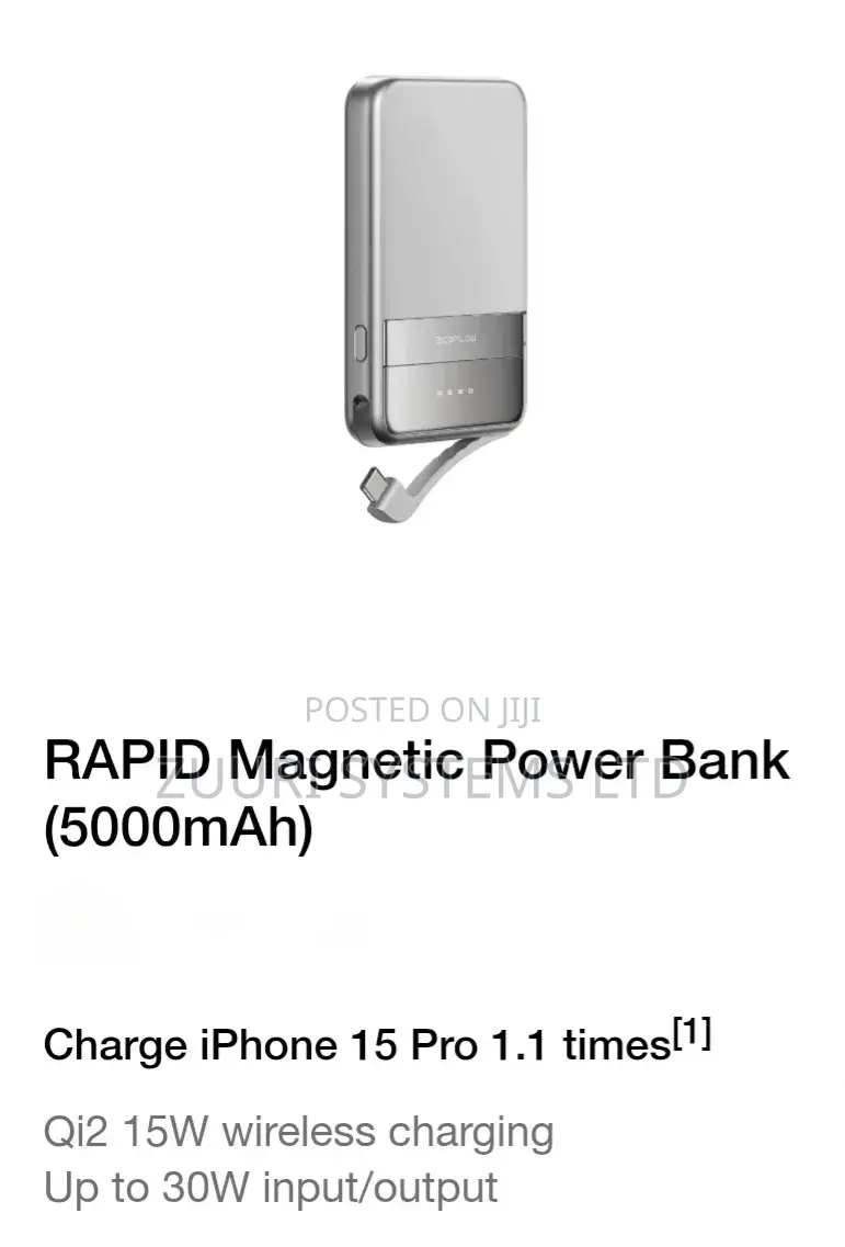 Lish) Ecoflow Rapid Magnetic Power Bank 5000mah