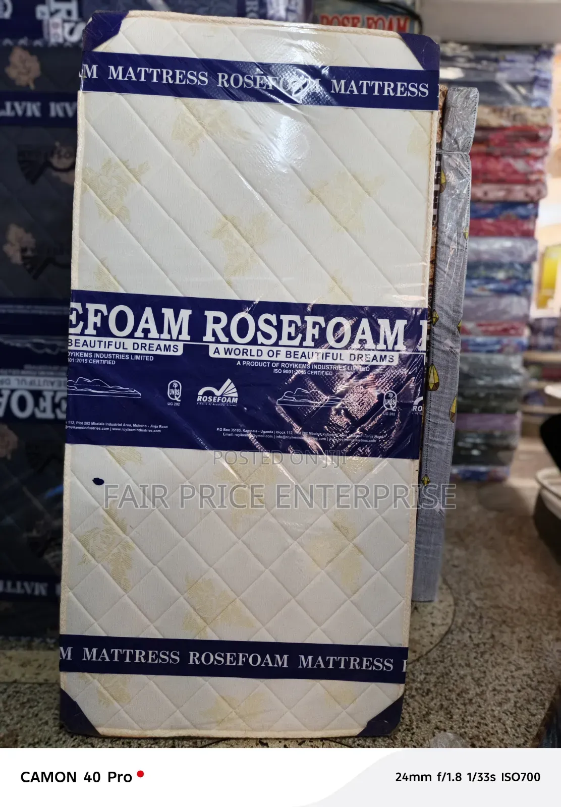 3x6x6 Inches. Rosefoam Mattress High Density Smart