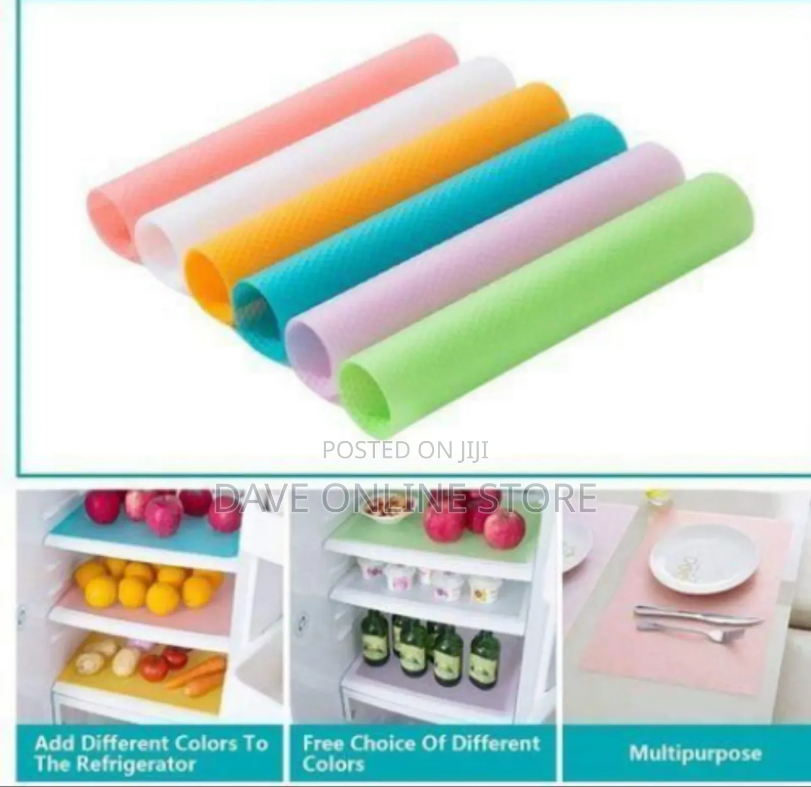 Set of 12 Non-Slip Refrigerator and Drawer Liners
