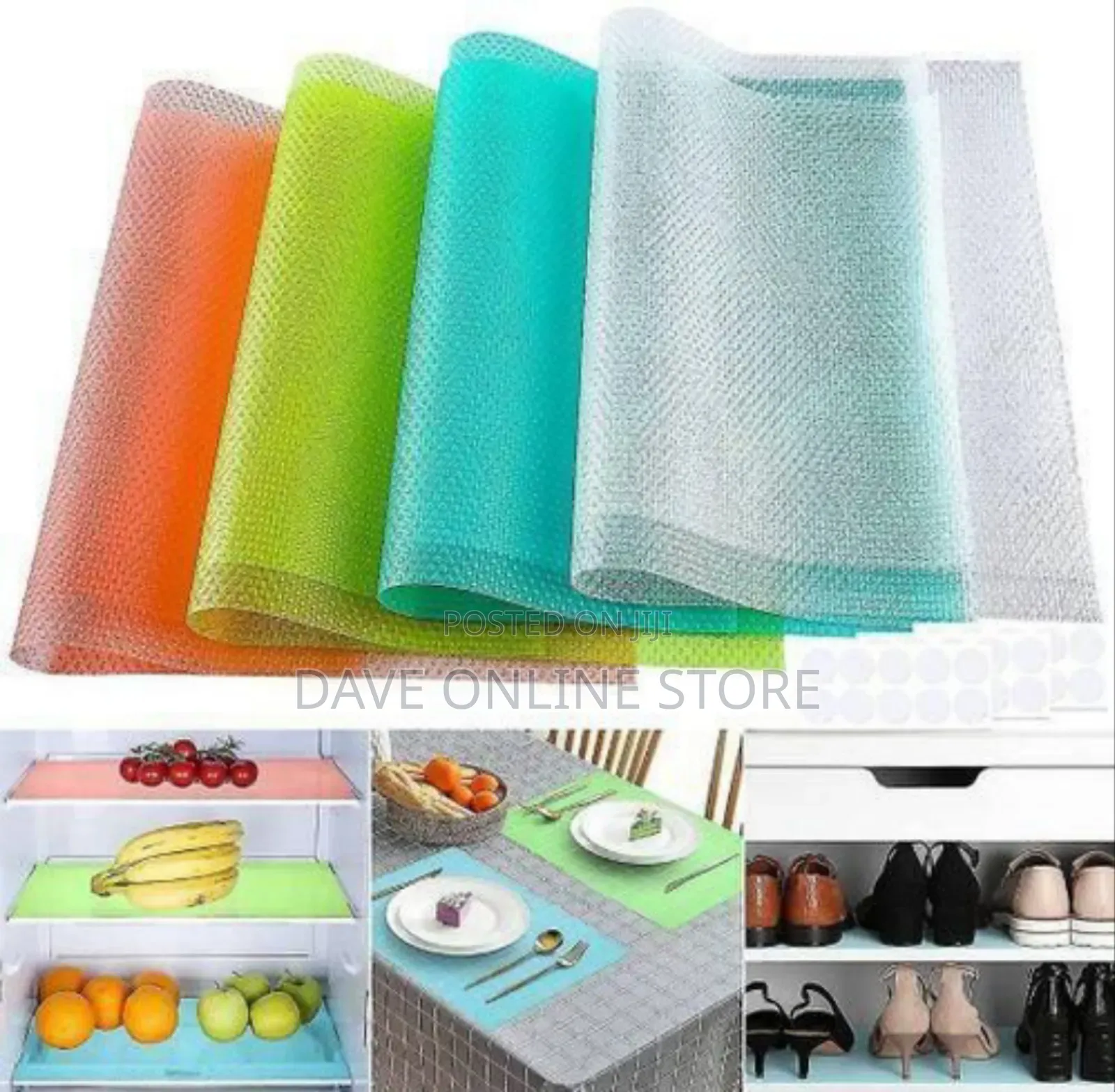Set of 12 Non-Slip Refrigerator and Drawer Liners
