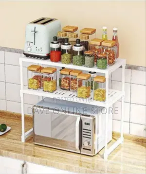 Versatile Multi-Tier Kitchen Storage Rack and Microwave Stand