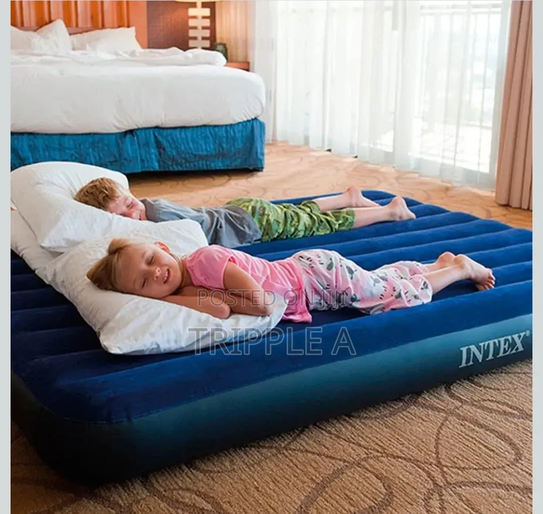 Intex Queen Blue Inflatable Mattress
