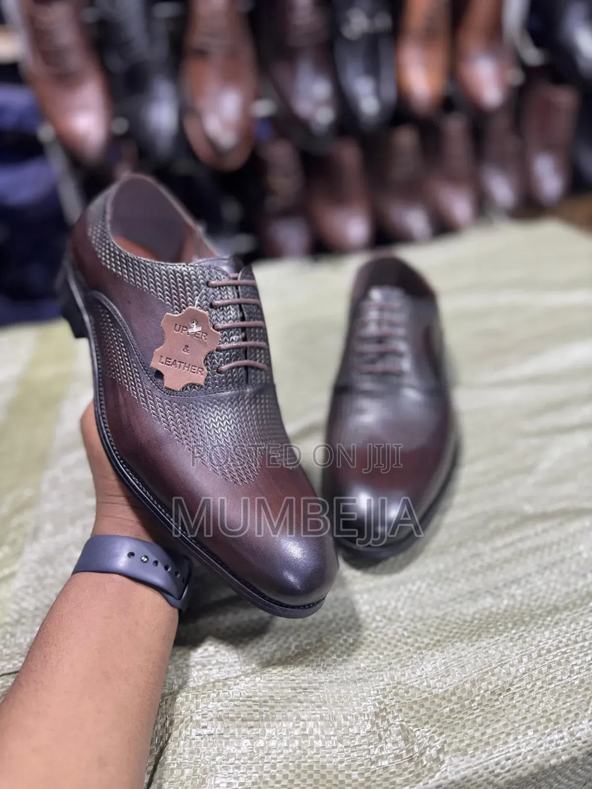 Original Upper and Leather Brown Lace Up Dress Shoes