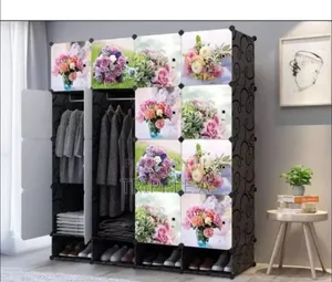 4 Columns Wardrobe Plus Shoe Rack