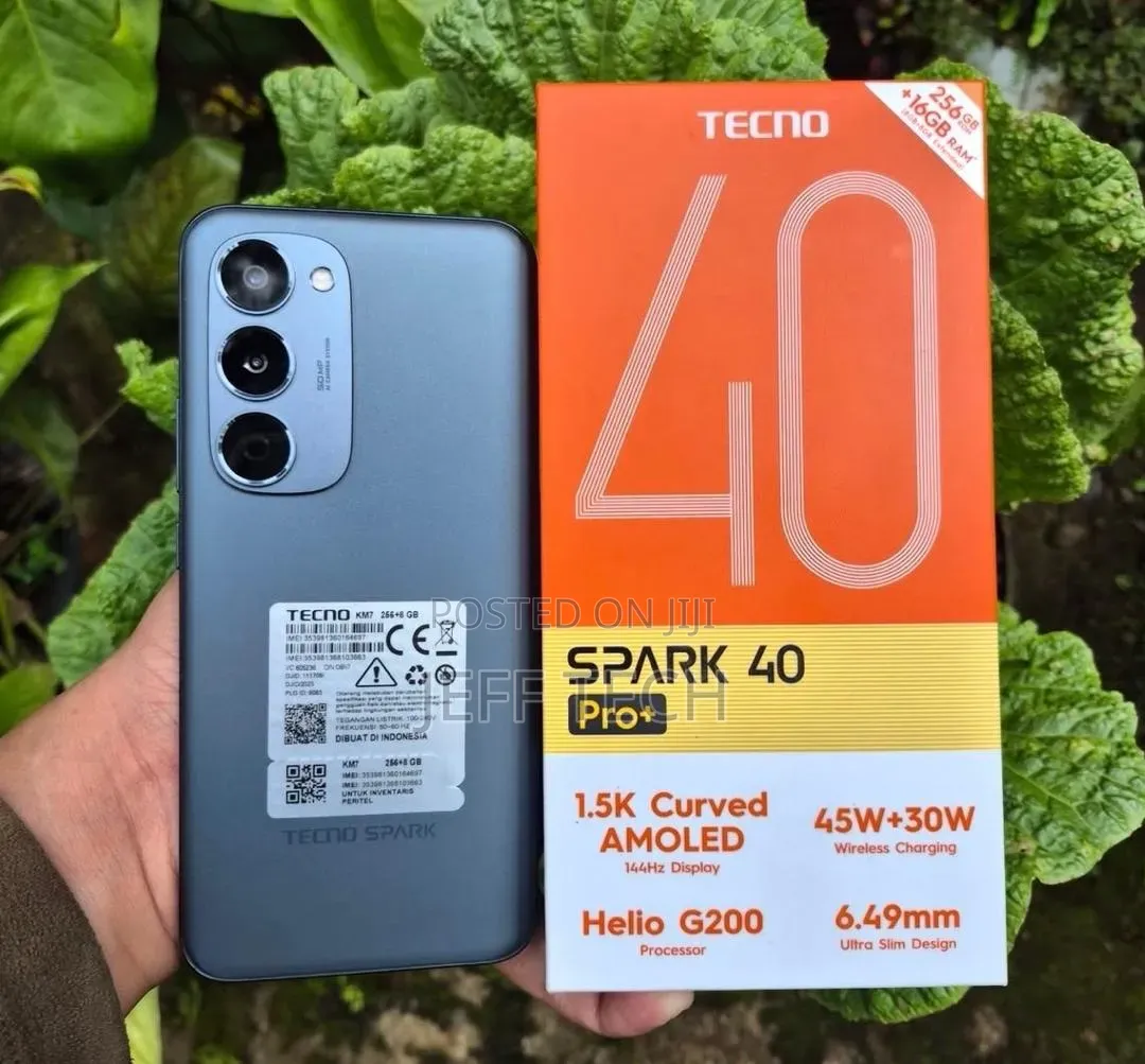 New Tecno Spark 40 Pro+ 256 GB Black