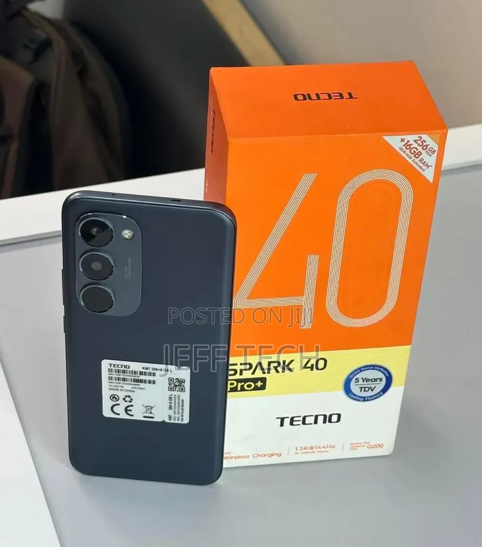 New Tecno Spark 40 Pro+ 256 GB Black