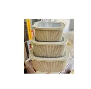 Stackable Rectangular Food Storage Containers (Set of 3)