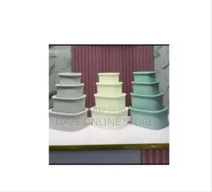 Stackable Rectangular Food Storage Containers (Set of 3)