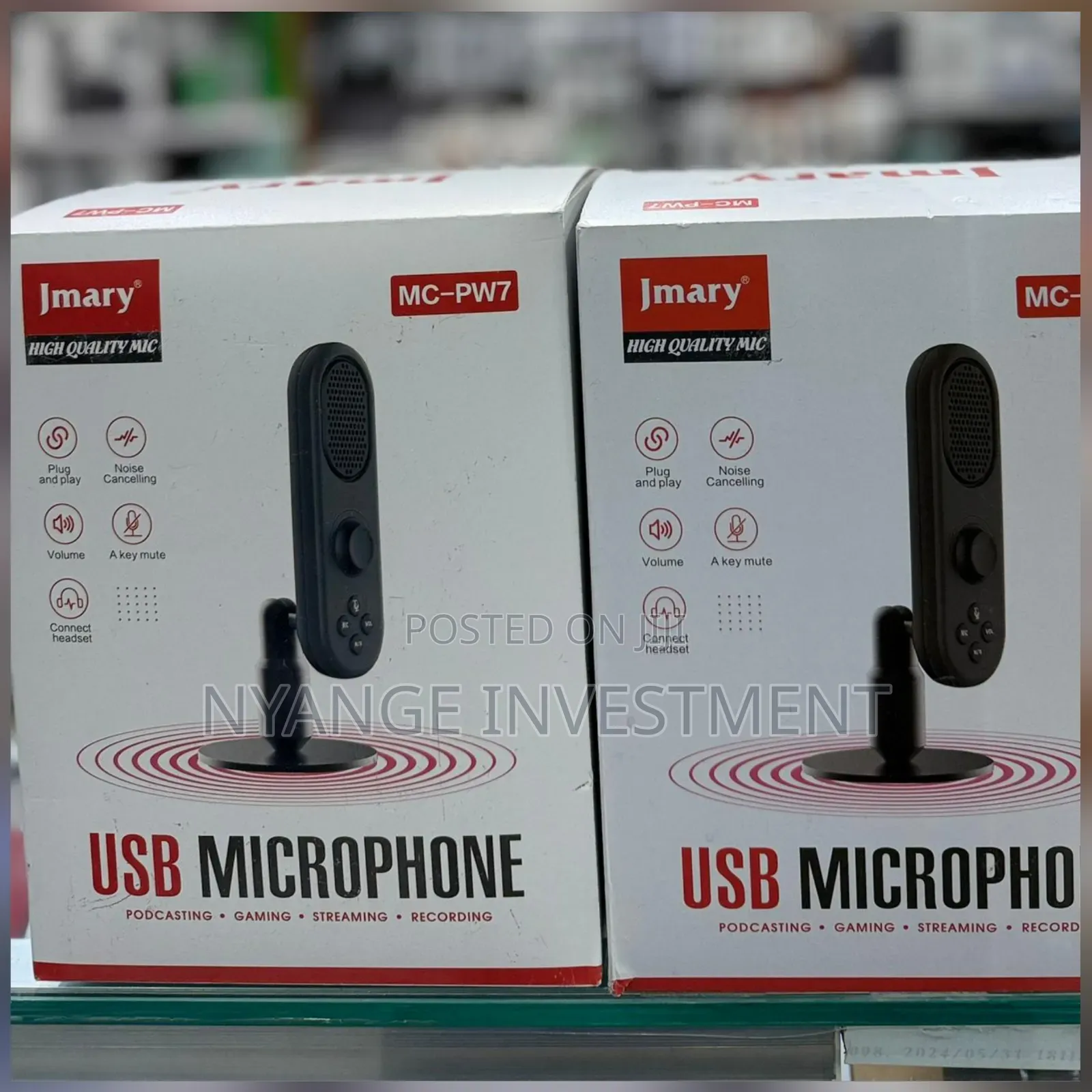 Jmary Mc-Pw7 Usb Microphone for Podcasting and Streaming.