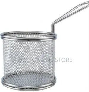 Set of Six Stainless Steel Mini Frying/Serving Baskets