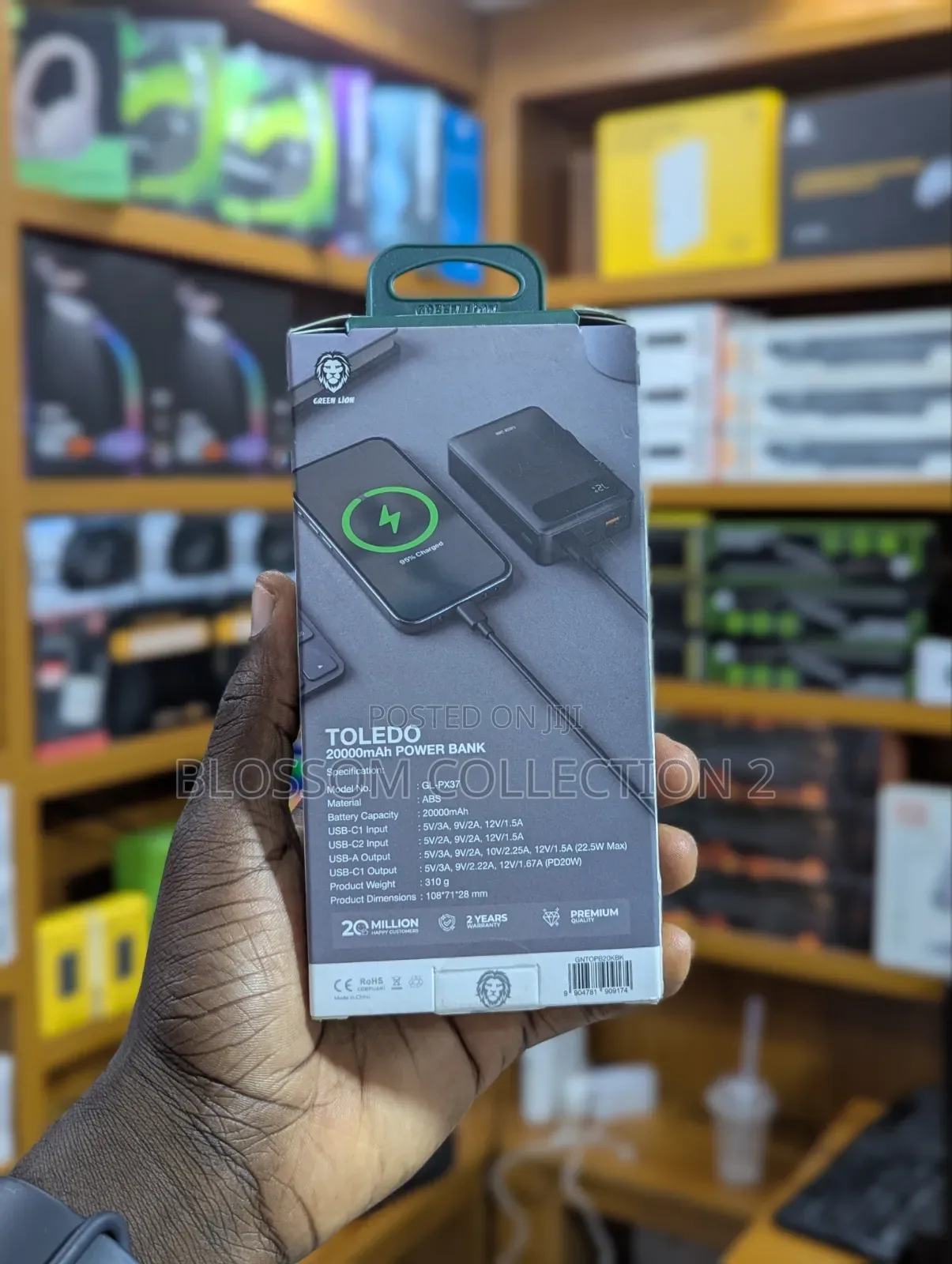 Green Lion Toledo 20000mah Power Bank Pd 20w