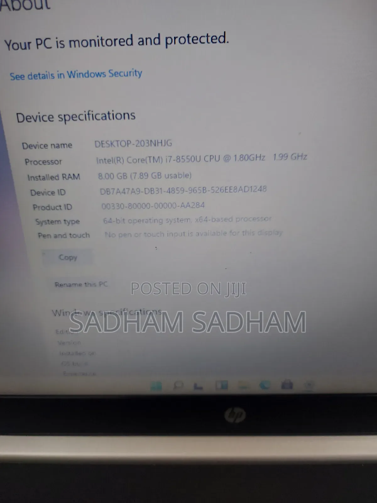 Laptop HP ProBook 450 G5 8GB Intel Core i7 SSD 256GB