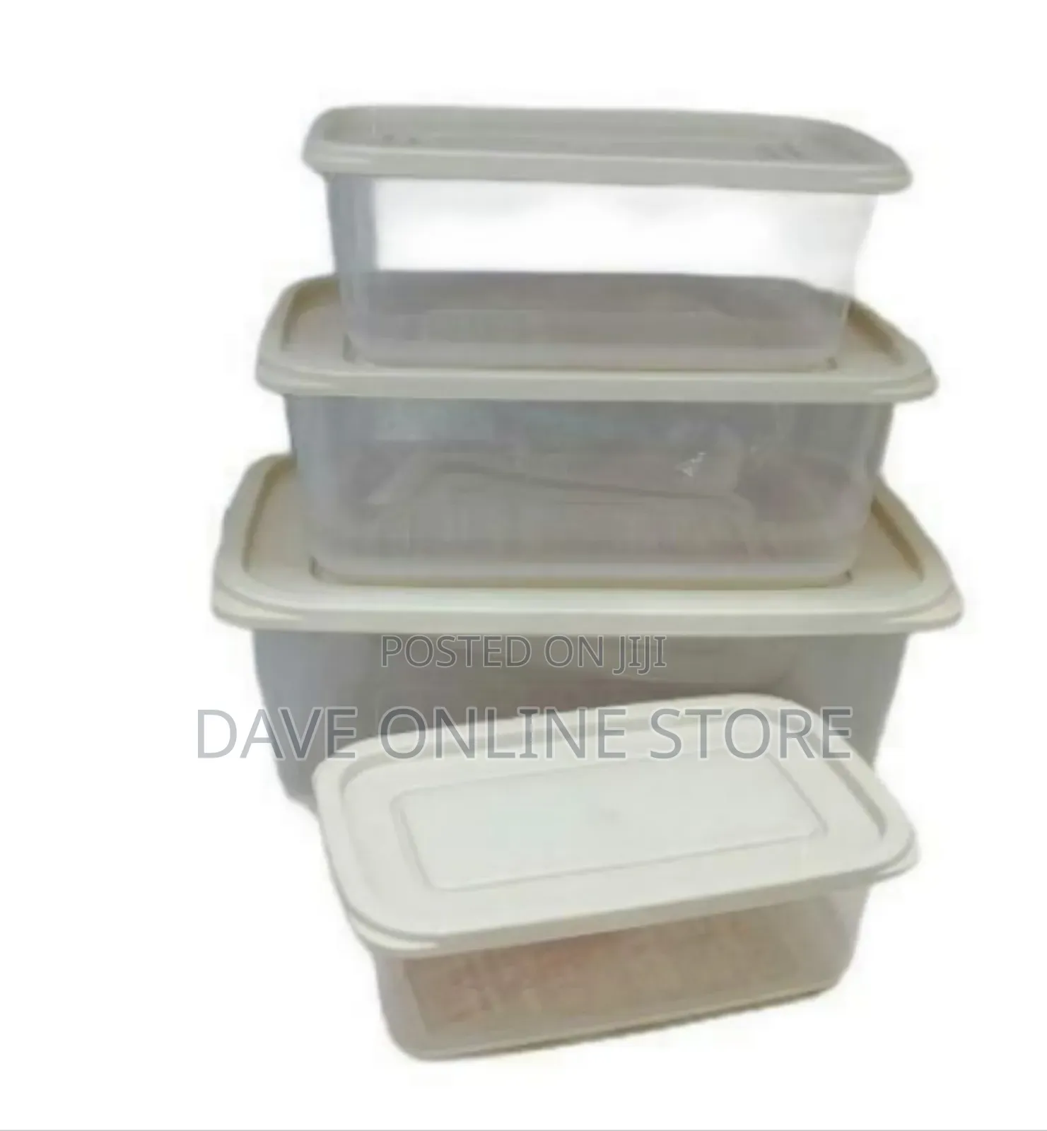 4-Piece Set of Rectangular Food Storage Containers