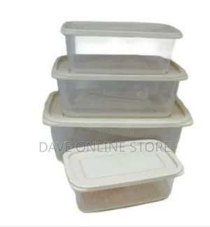 4-Piece Set of Rectangular Food Storage Containers