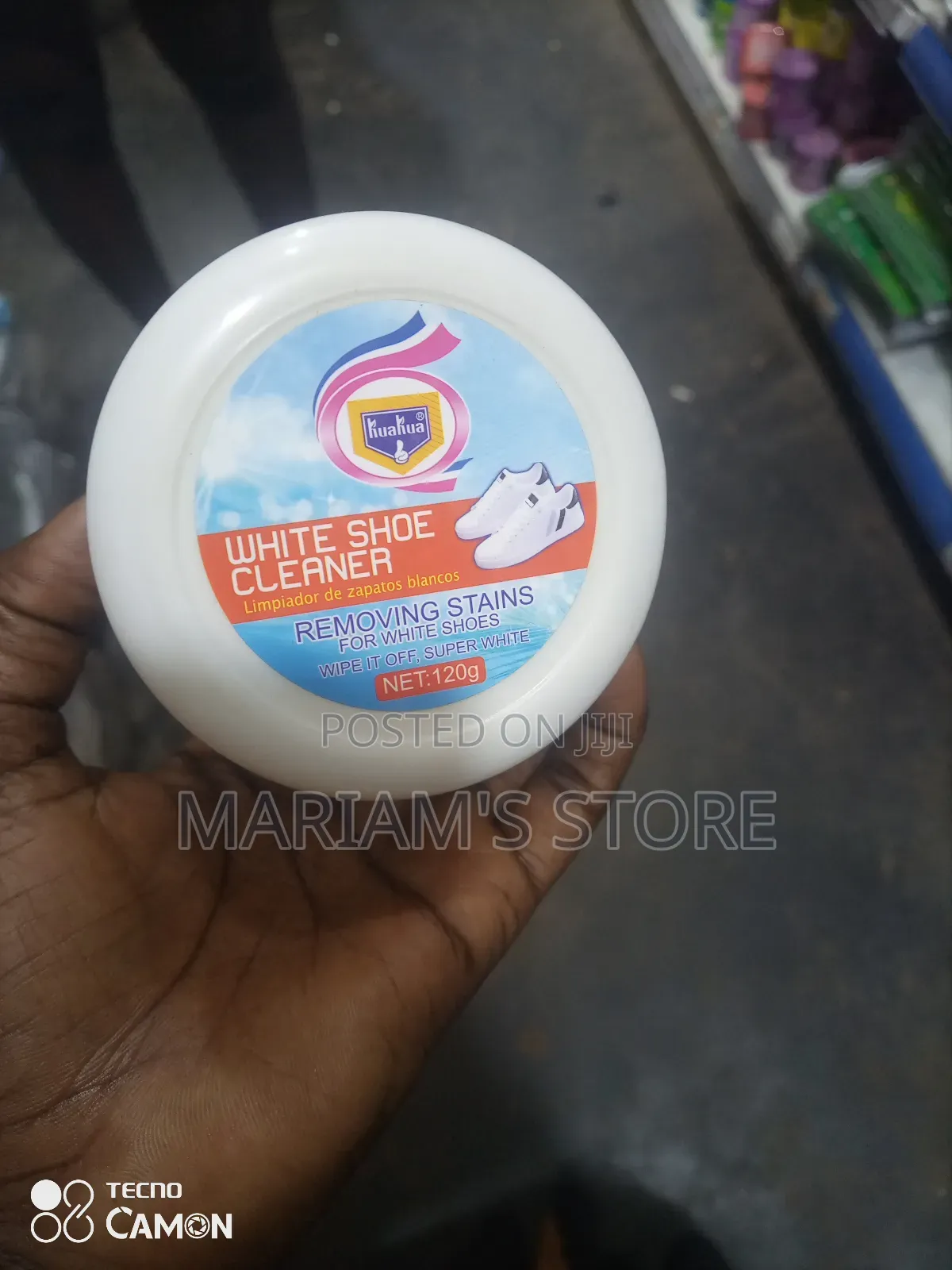 White Shoe Cleaning Cream, a 120g Paste for Water-Free Stain Removal