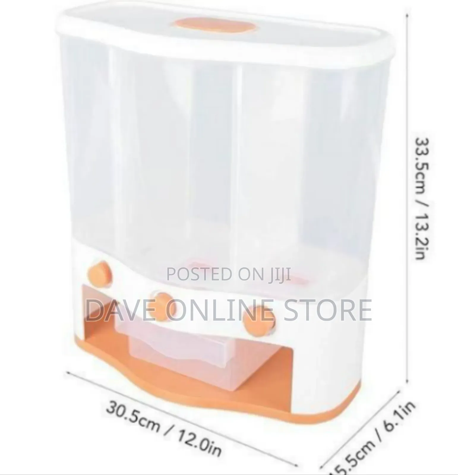 3 Grid Grain Storage Container/ Dispenser