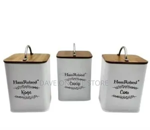 Stylish Kitchen Canister Set With Wooden Lids