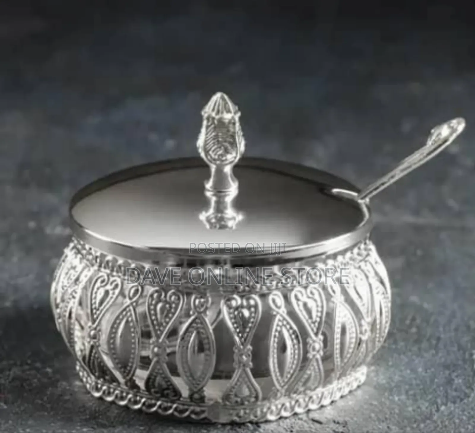 Elegant Silver-Plated Serving Bowl / Decorative Jar
