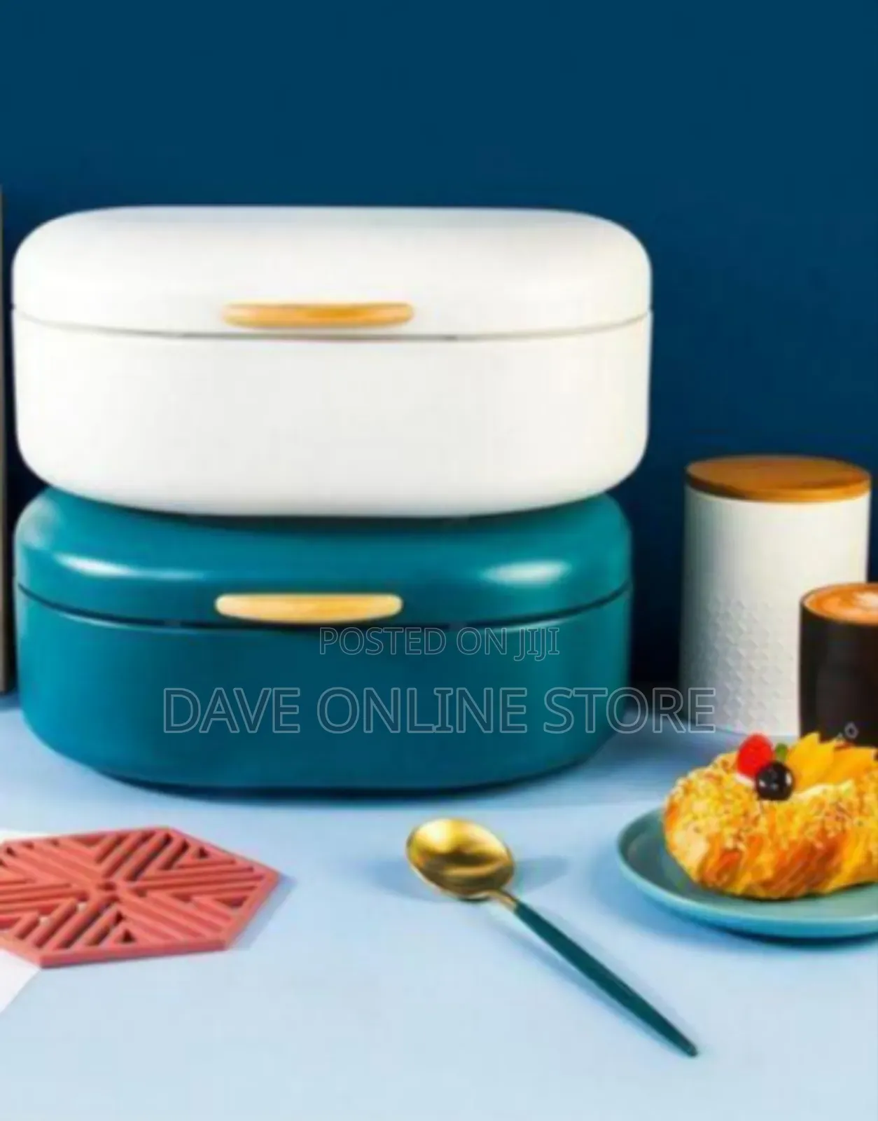 Modern Metallic Oval Bread Box
