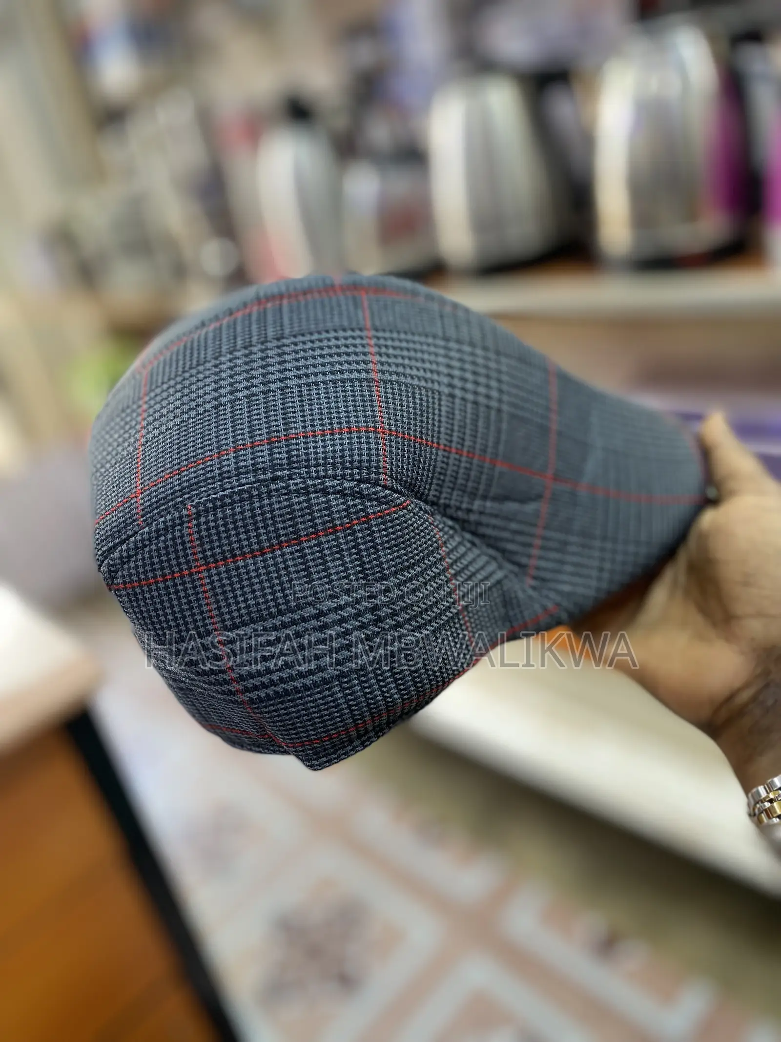 Checked Kangaroo Cap