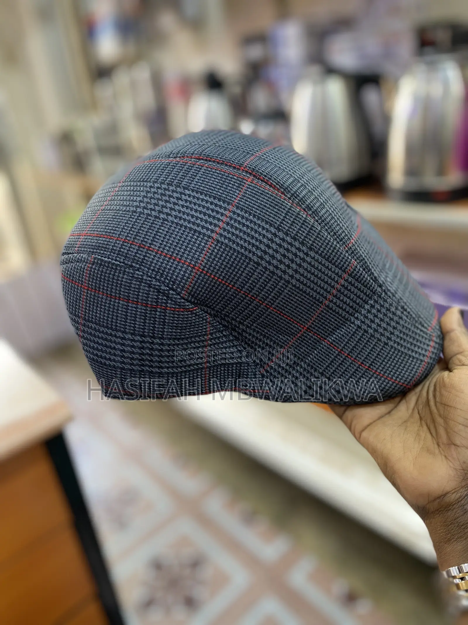 Checked Kangaroo Cap