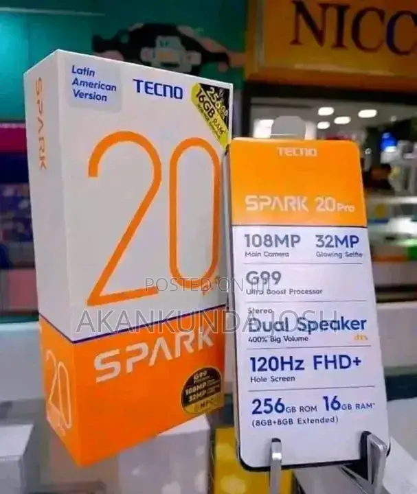 New Tecno Spark 20 Pro 256 GB Silver
