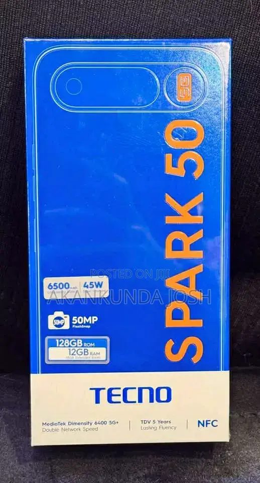 New Tecno Spark 50 128 GB Black