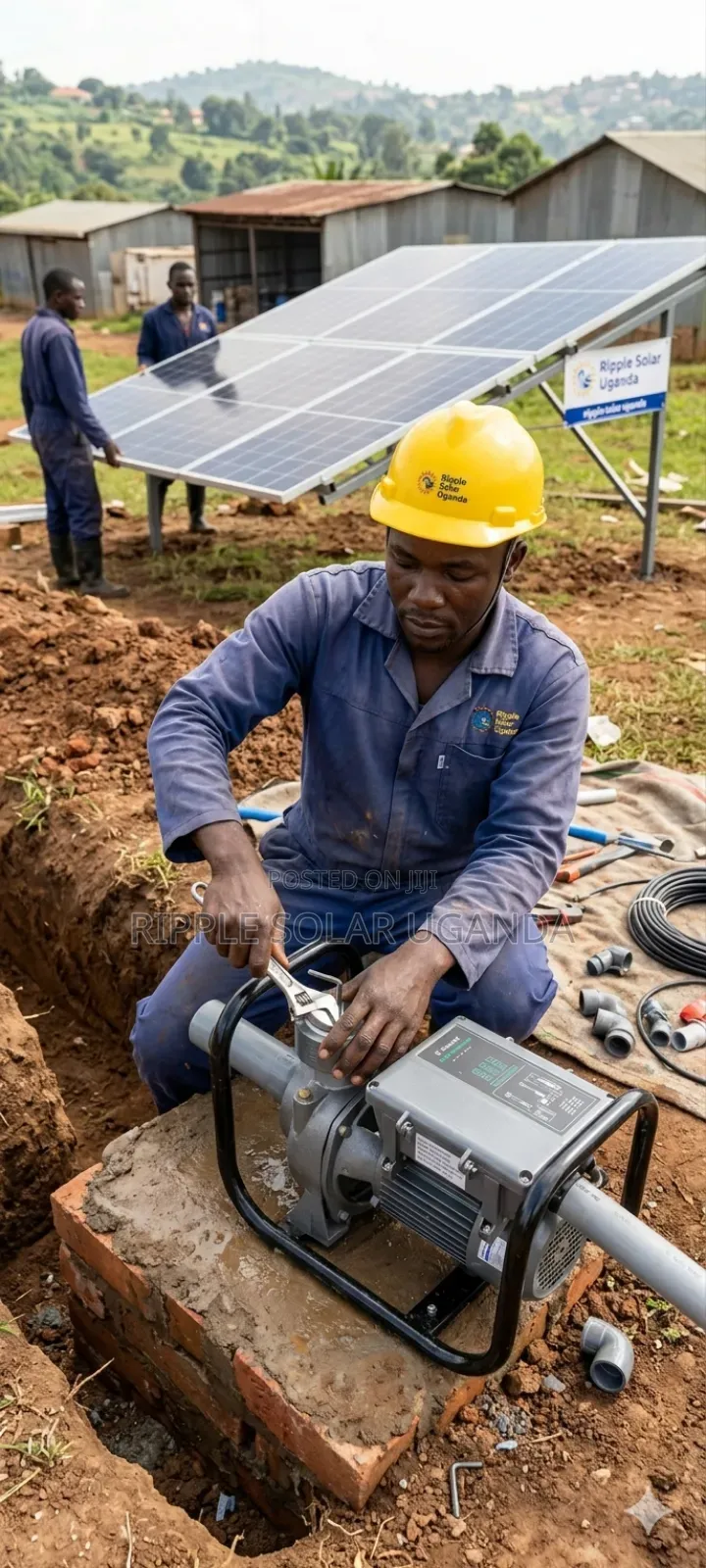 2200w Solar Surface Water Pump 19m Head High Flow Kampala