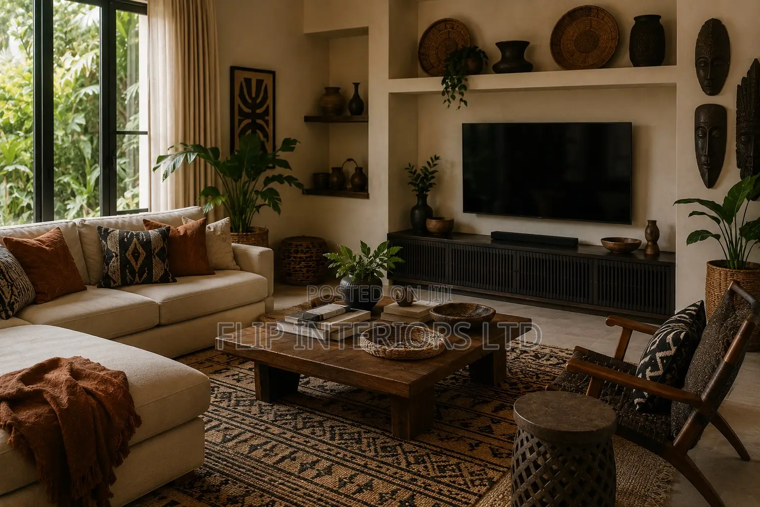 Luxury African Living Room Construction