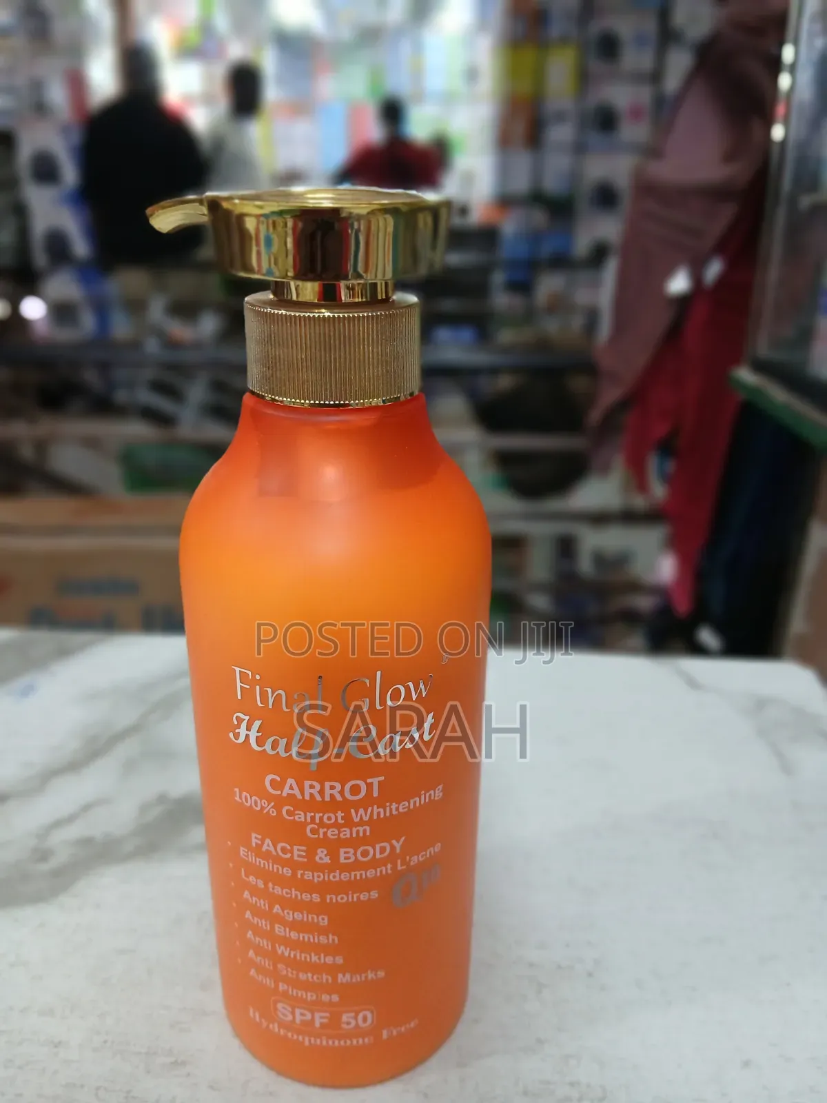 Final Glow Half-Cast Carrot Whitening Cream Face Body Lotion