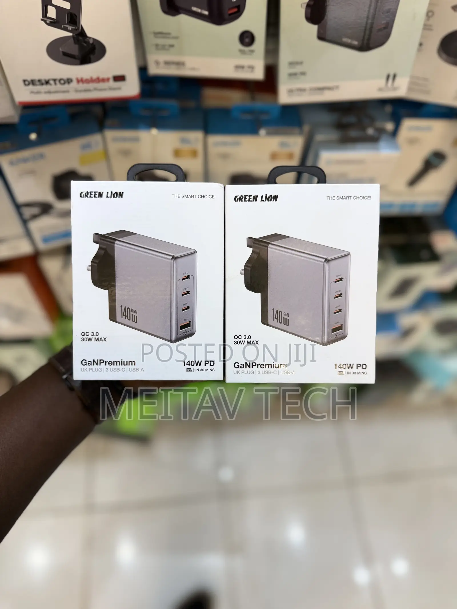 Green Lion 140w Gan Premium 4 Port Uk Plug