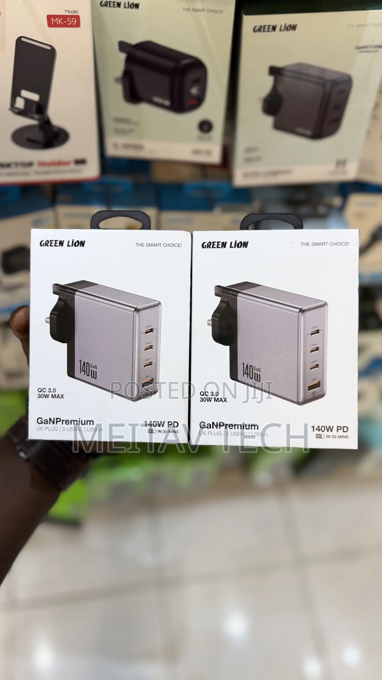 Green Lion 140w Gan Premium 4 Port Uk Plug