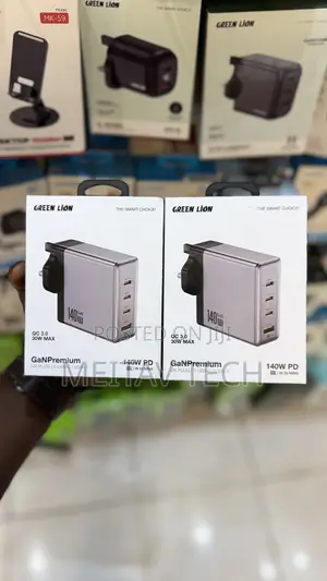 Green Lion 140w Gan Premium 4 Port Uk Plug