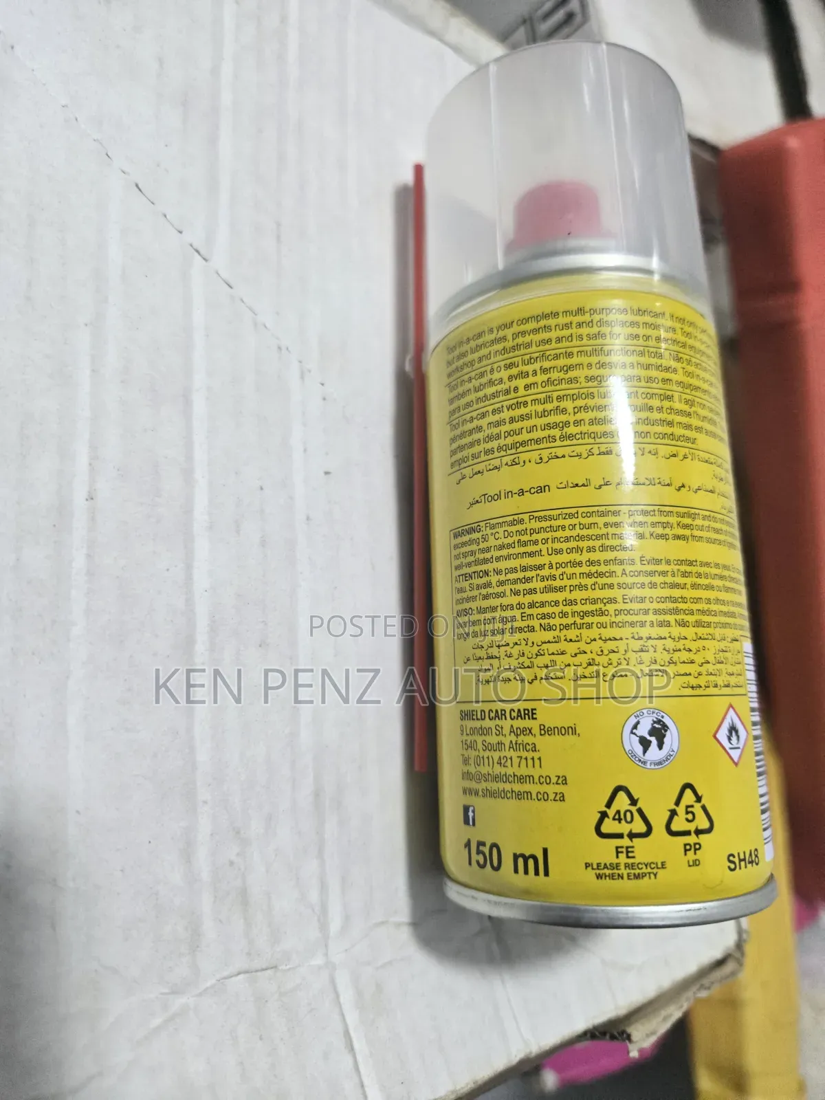 Shield Tool- In - A Can Multipurpose Lubricant Spray