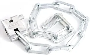 Metal Chain With Lock and Key for Doors and Bicycles
