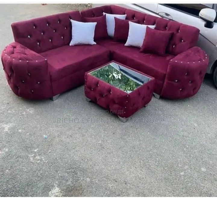 Maroon Simple Sofa