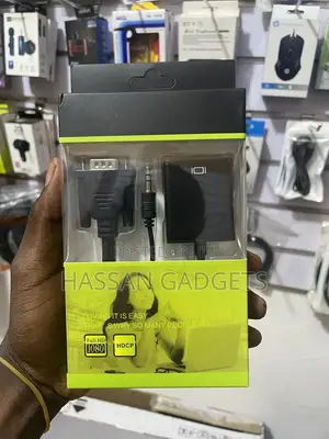 Vga to Hdmi Cable With Audio 2m, Full Hd 1080p at 60 Hz Converter Adapter