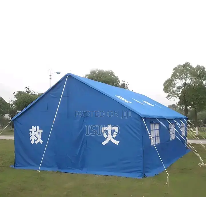 A 4m by 6m Blue Camping Tent