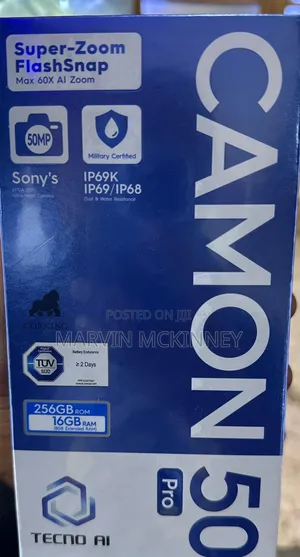 New Tecno Camon 50 Pro 256 GB Black