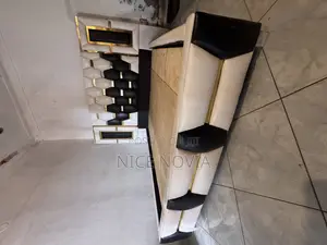 Wooden White Leather Bed Frame 5 by 6