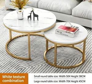 2pc Wooden Top Centre Table Set