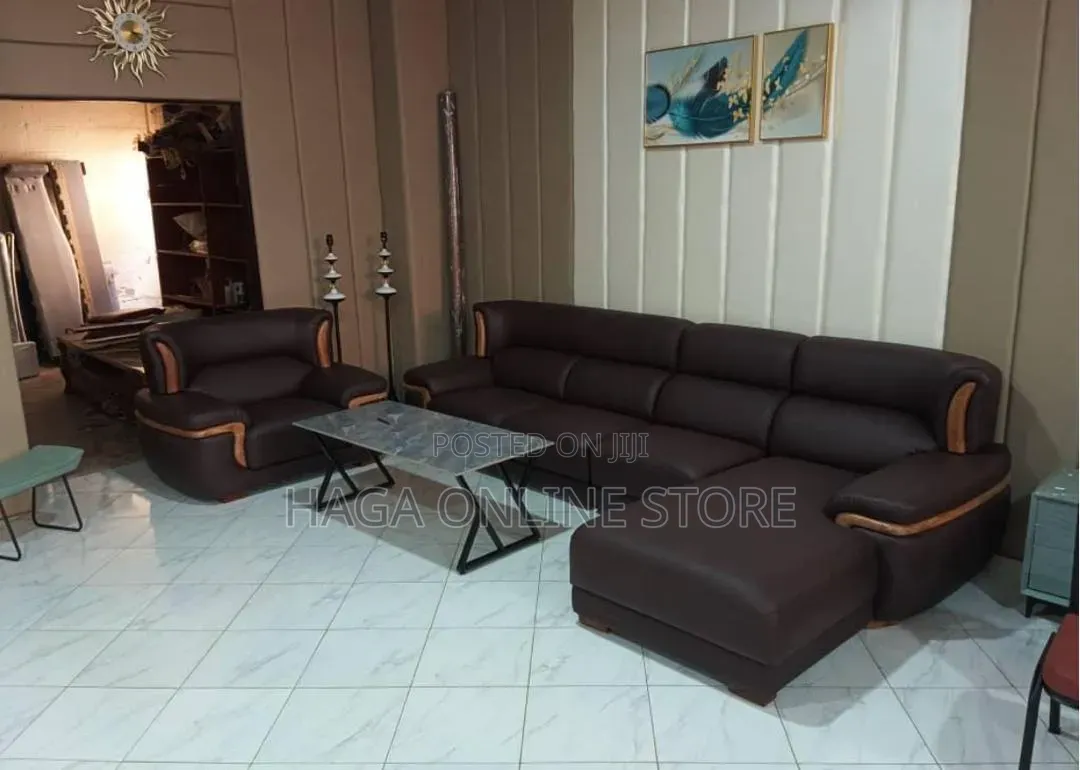 Leather L Shaped Luxury Sofa